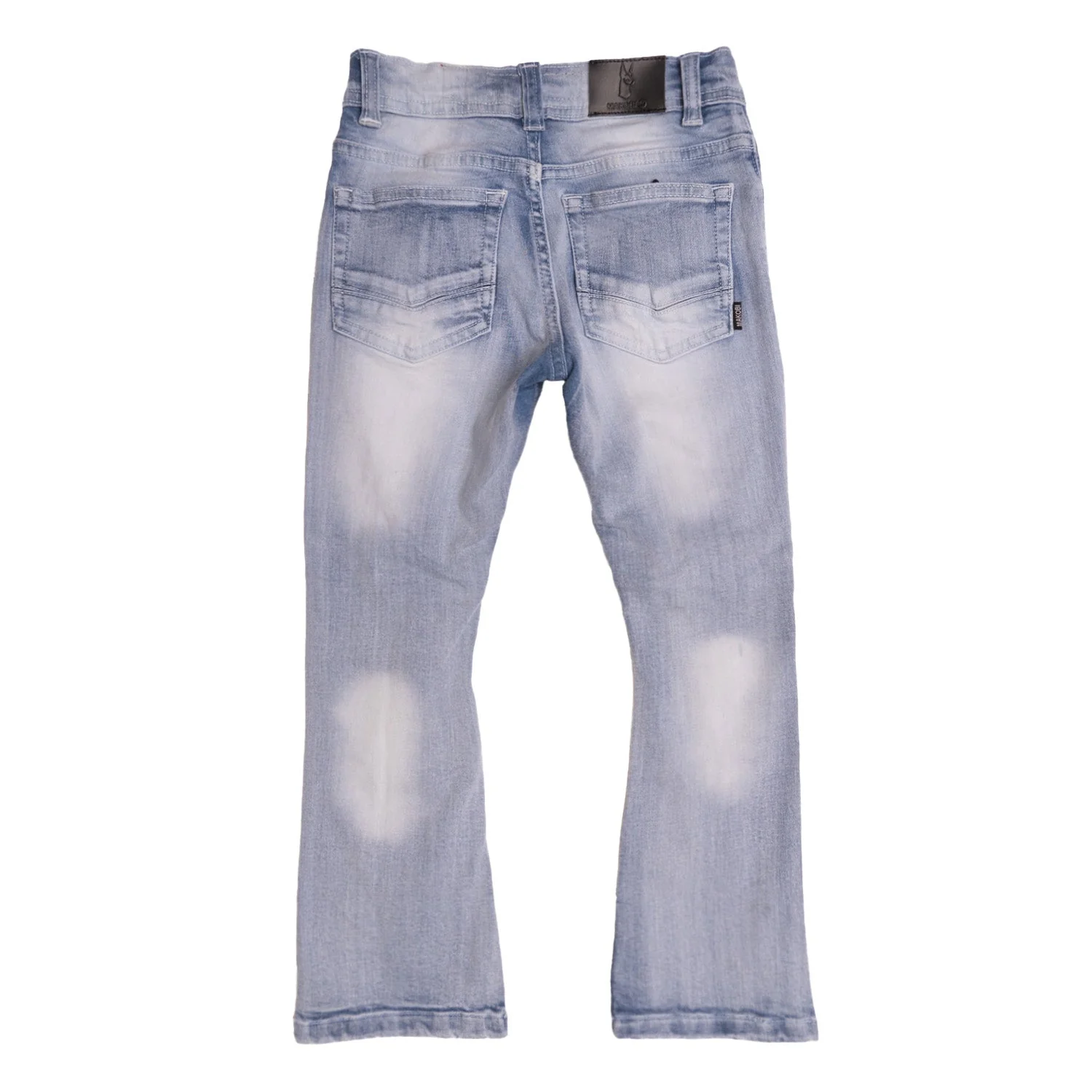B1903 Makobi Montego Kids Jeans with Underlay - Light Wash - Image 3