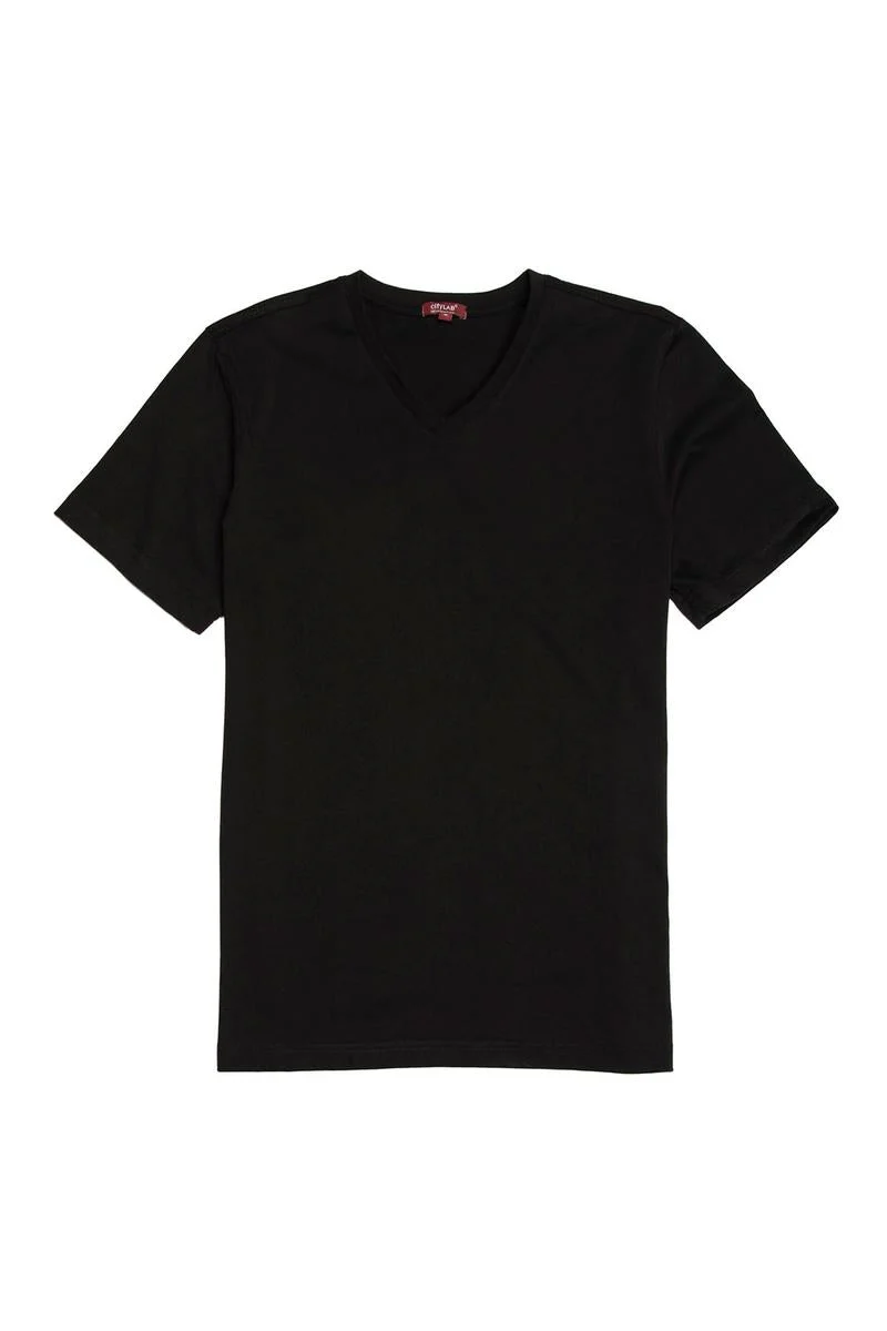 CityLab - Premium T-Shirt V Neck - Black - Image 2