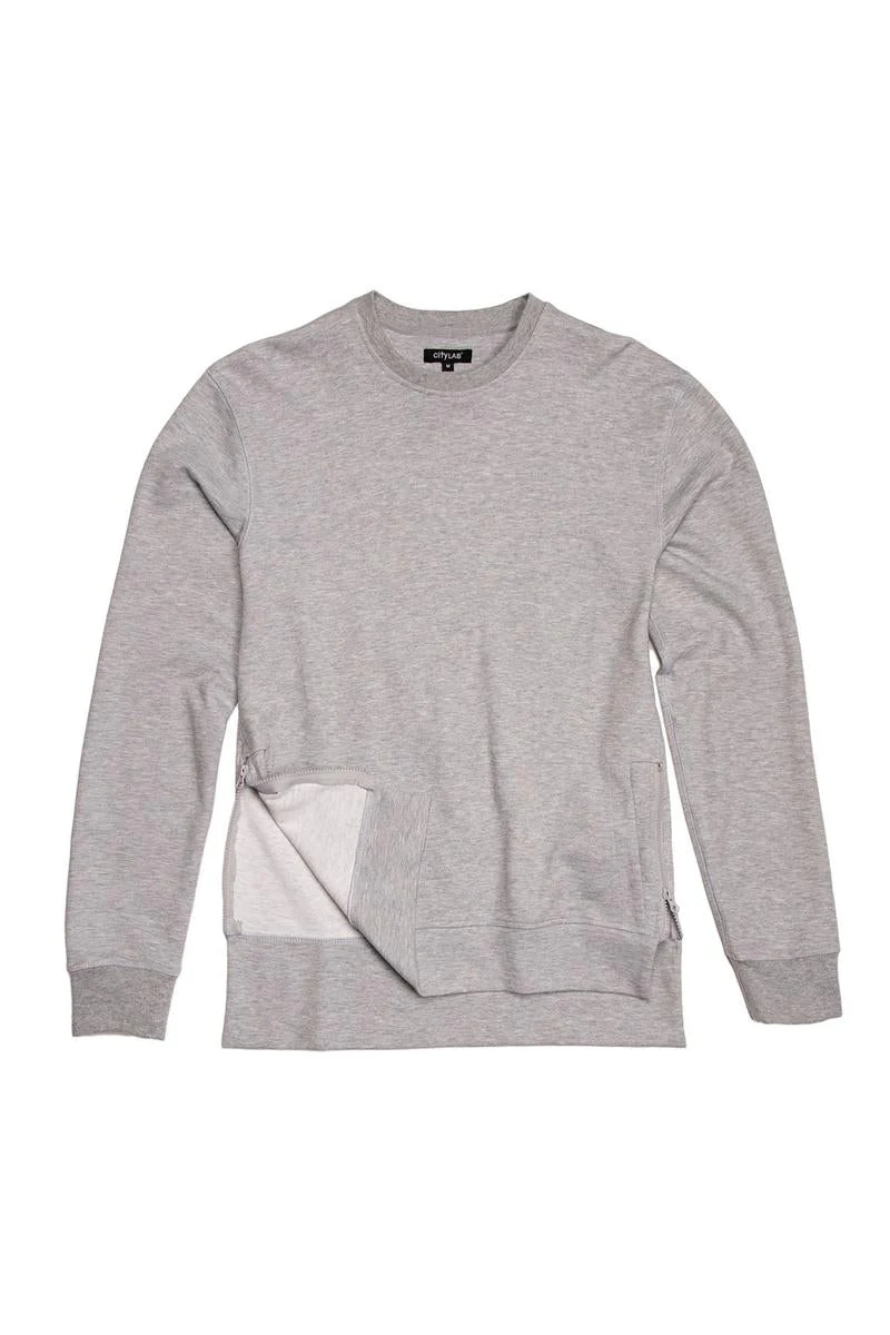 CityLab - Side-Zip Crew Performance Fleece - Gray - Image 2