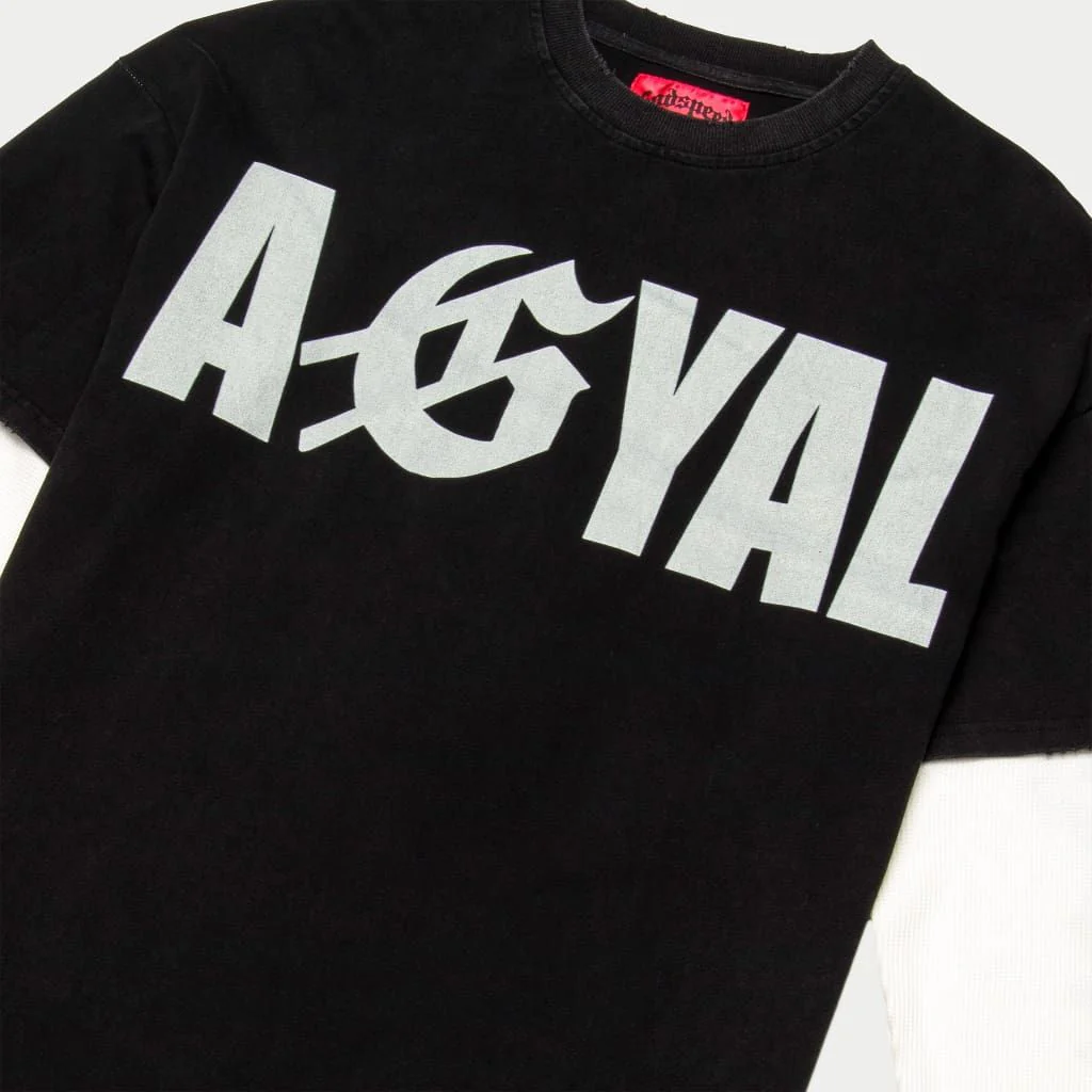 Godspeed  AGYAL Layered T-Shirt (Black wash) (Agyal-Layered-T-Shirt-Black-Wash) - Image 3