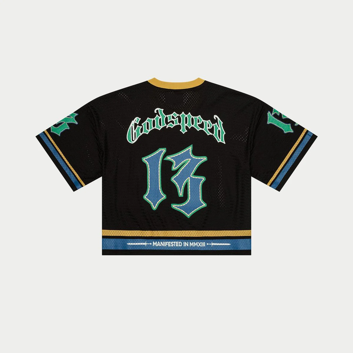 Godspeed  First Down Jersey (Black/Yellow/Blue) (First-Down-Jersey-Black-Yellow-Blue) - Image 3