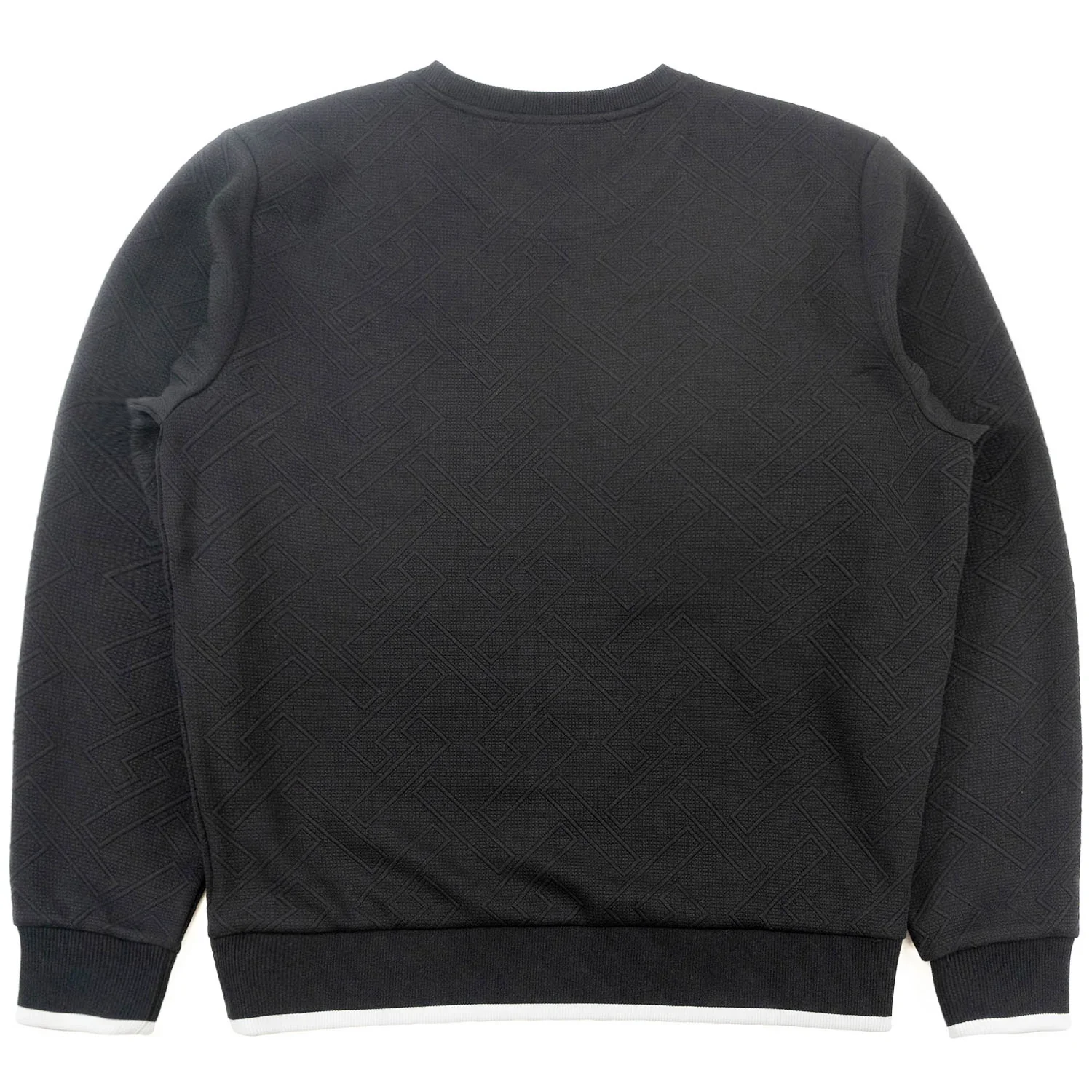 M4390 MAKOB- Beanchi Jacquard Crewneck -BLACK - Image 3