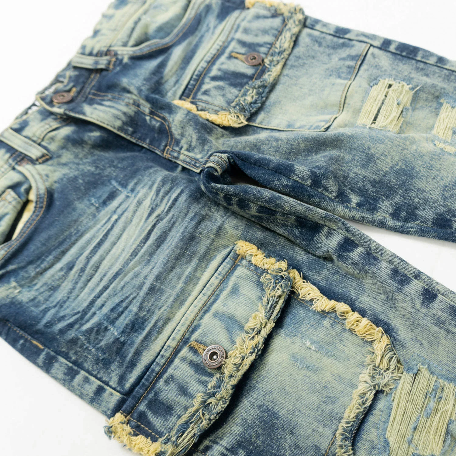 MAKOBI KIDS B1968 Cesare Stacked Jeans - Vintage - Image 3
