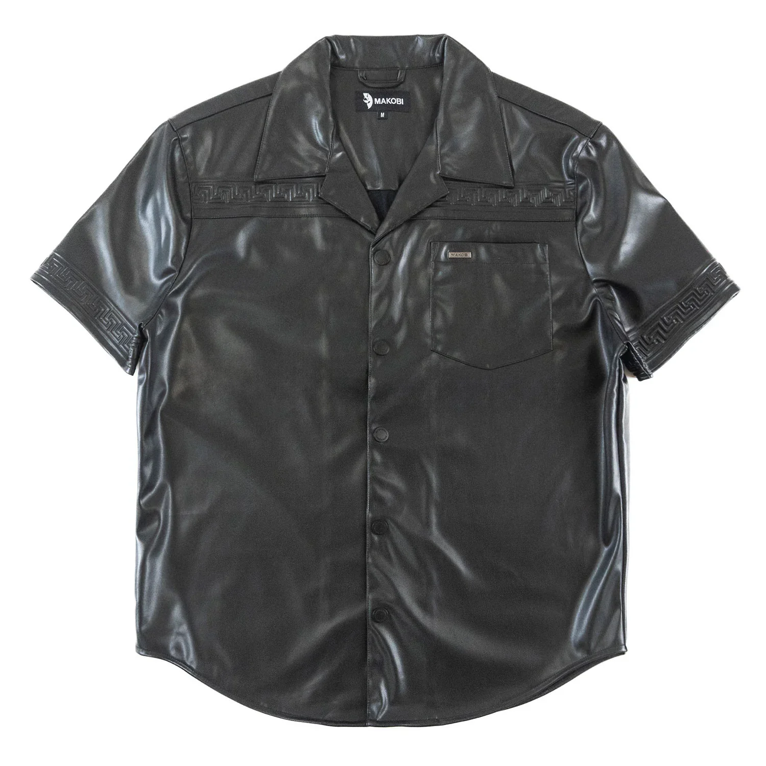 MAKOBI Bellucci Vegan Leather Shirt -(M429) - Image 5
