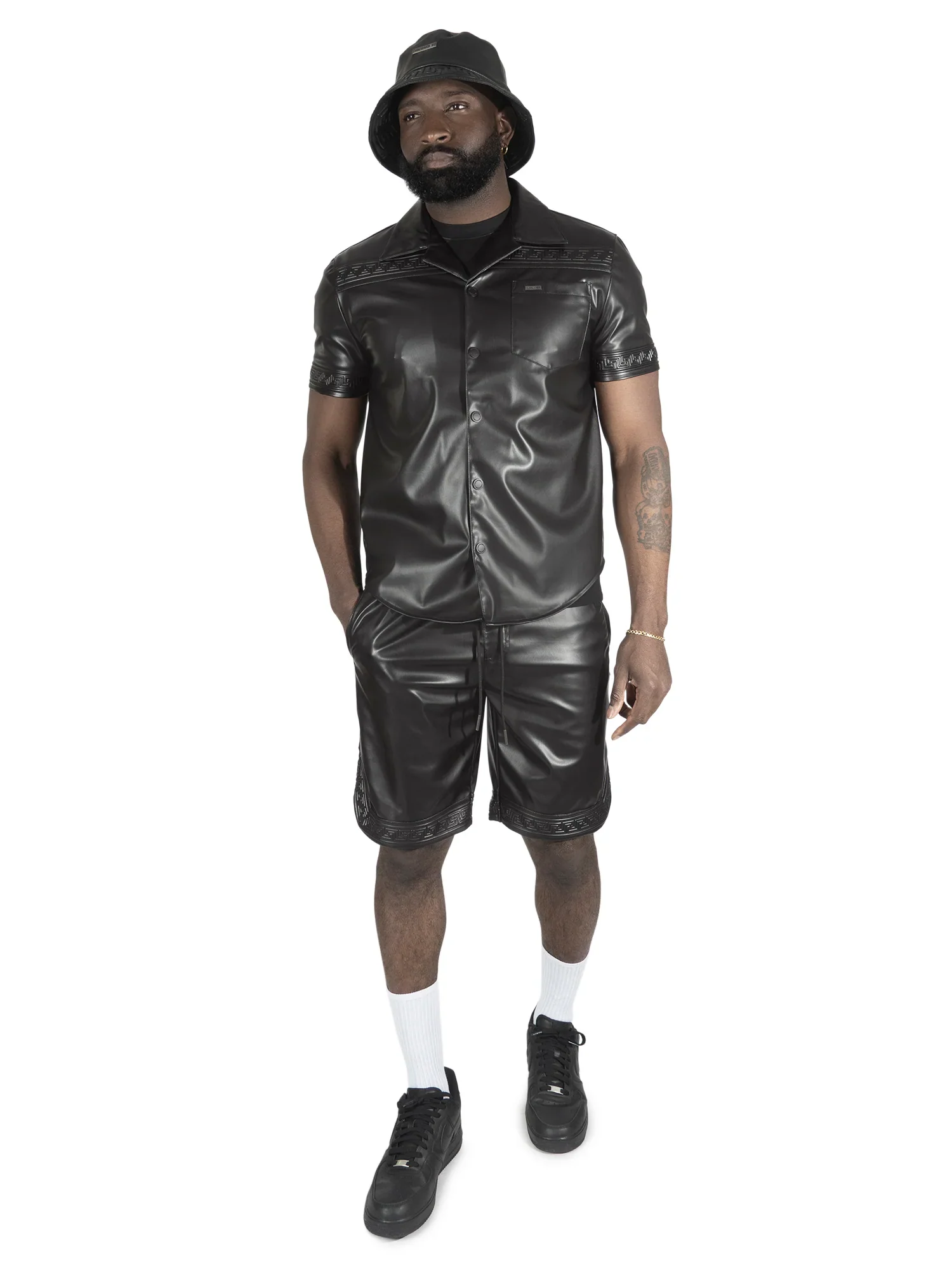 MAKOBI Bellucci Vegan Leather Shirt -(M429) - Image 6
