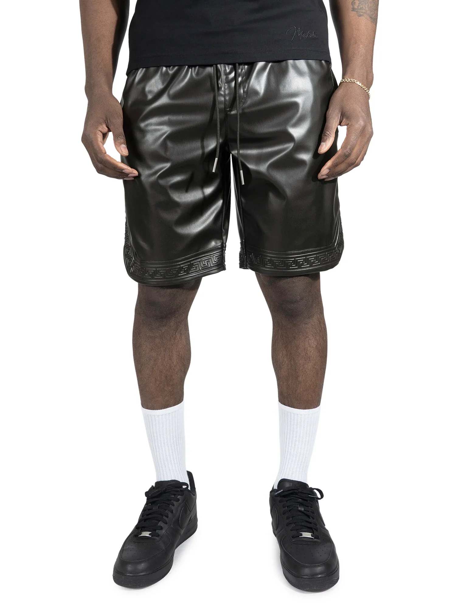MAKOBI  Belluci Vegan Leather Shorts -(M629) - Image 8