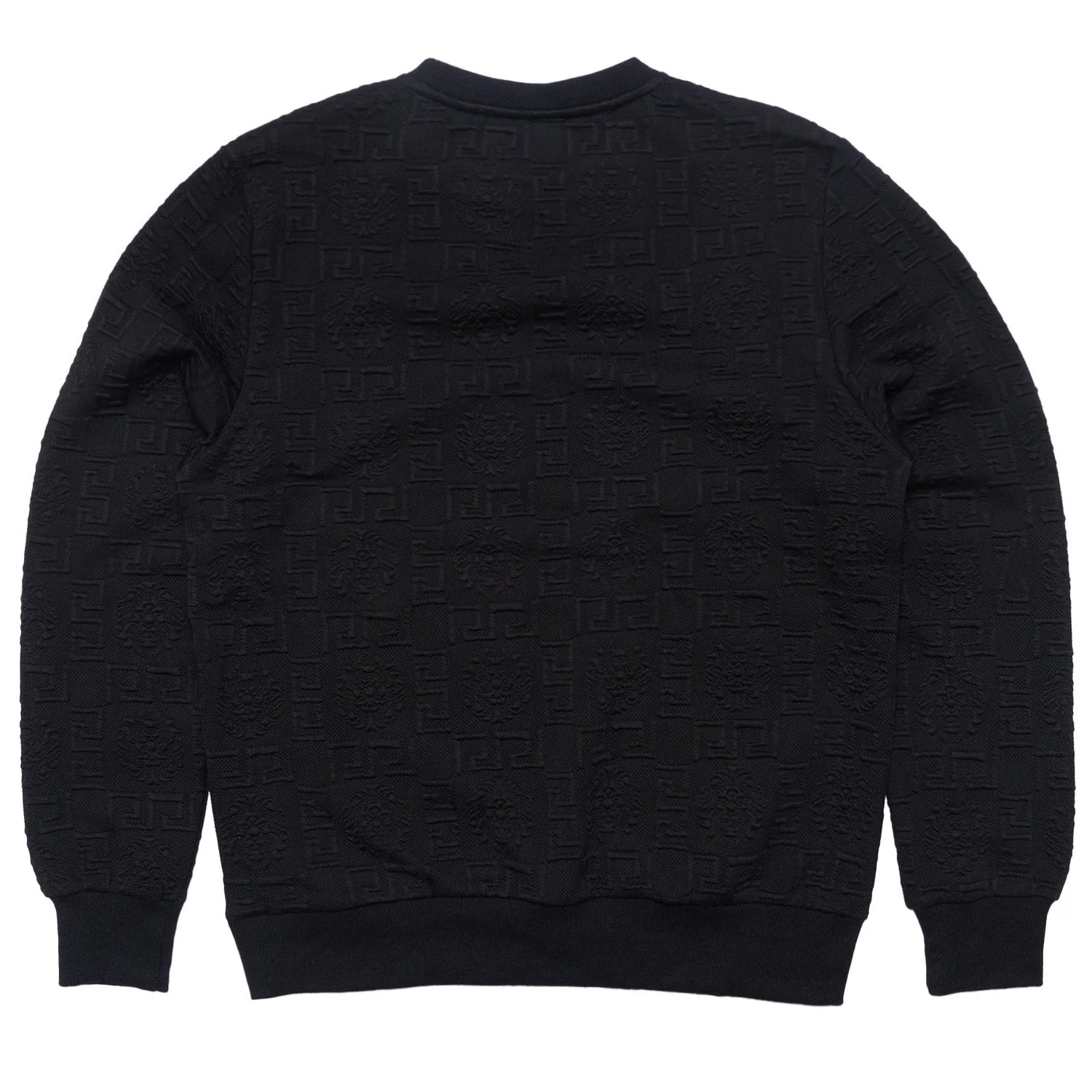 Makobi M4232 Bianchi Jacquard Crewneck Sweatshirt - Black - Image 3