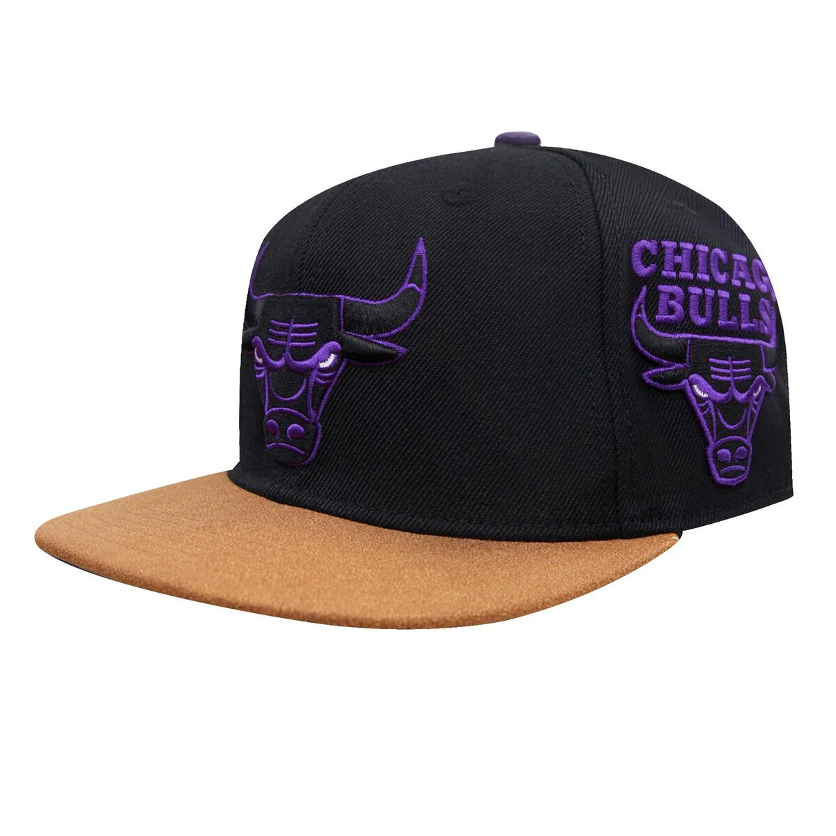 Pro Standard - Chicago Bulls Two Tone Leather Brim Snapback Hat - Image 4