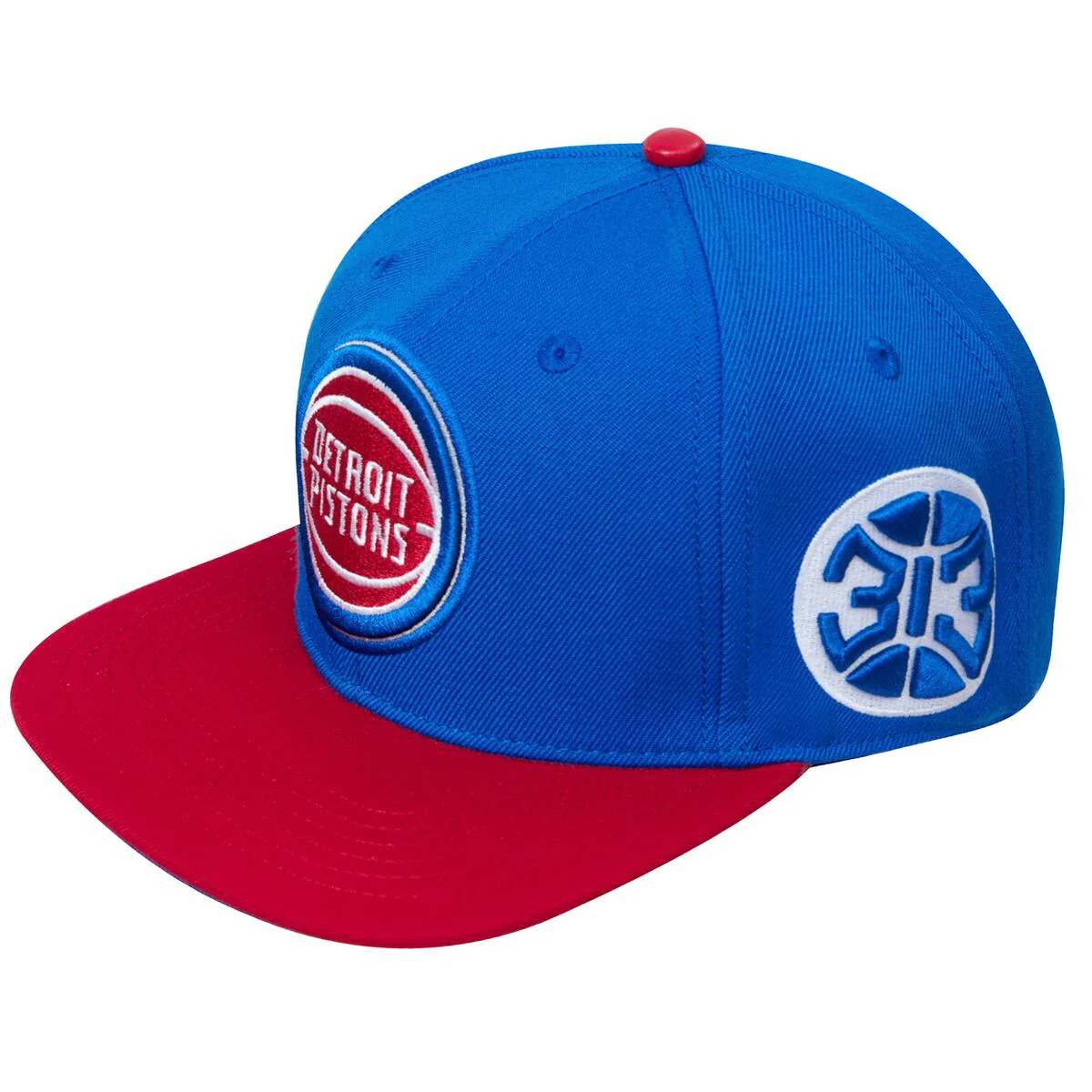 Pro Standard - Detroit Pistons Retro Classic Primary Logo Wool Snapback Hat - Image 11