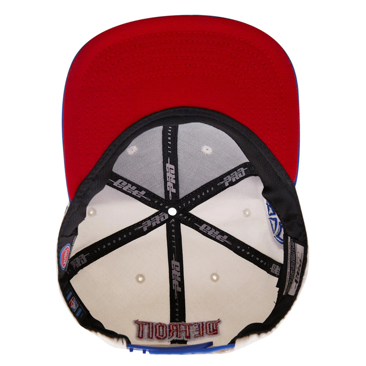 Pro Standard - Detroit Pistons Retro Classic Primary Logo Wool Snapback Hat - Image 7
