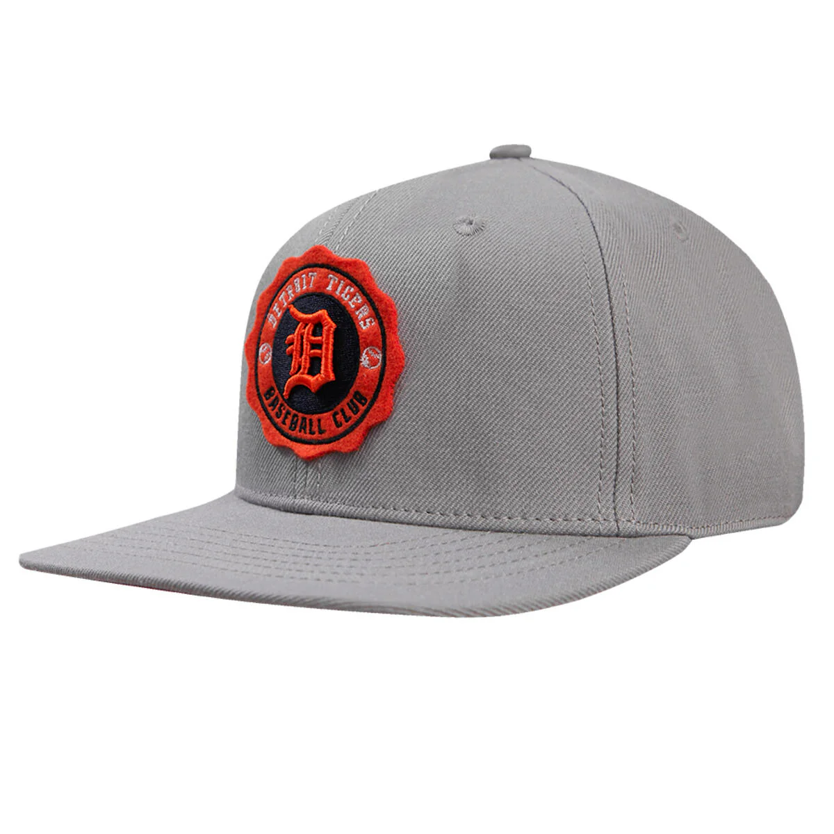 Pro Standard - Detroit Tigers Crest Emblem Wool Snapback Hat - Gray - Image 4