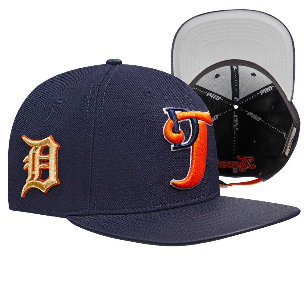 PRO STANDARD DETROIT TIGERS LETTERMAN STRAPBACK, MIDNIGHT NAVY - Image 5