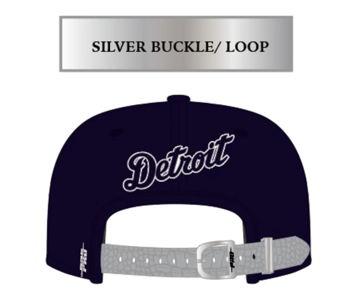 Pro Standard - Detroit Tigers Logo Double Outline Gator Visor Strapback Hat - Image 16