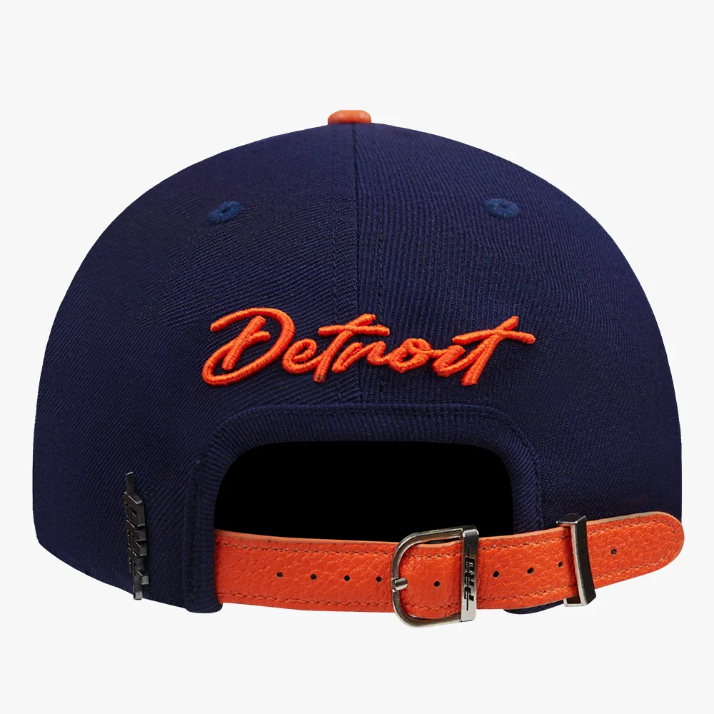 PRO STANDARD DETROIT TIGERS S-STACKED PINCH FRONT STRAPBACK,MIDNIGHT NAVY - Image 4