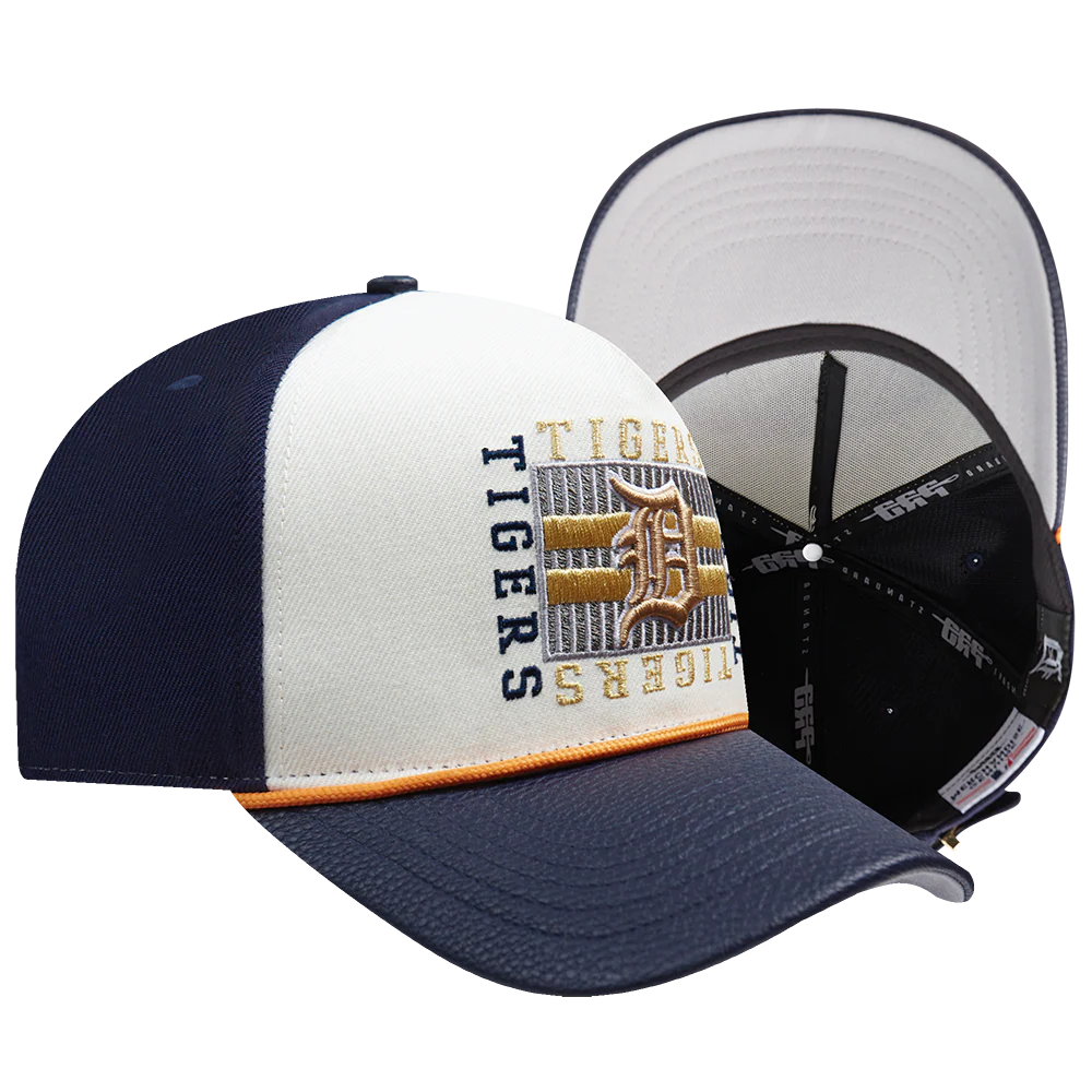 PRO STANDARD DETROIT TIGERS STACKED STRIPE PINCH FRONT STRAPBACK - Image 10