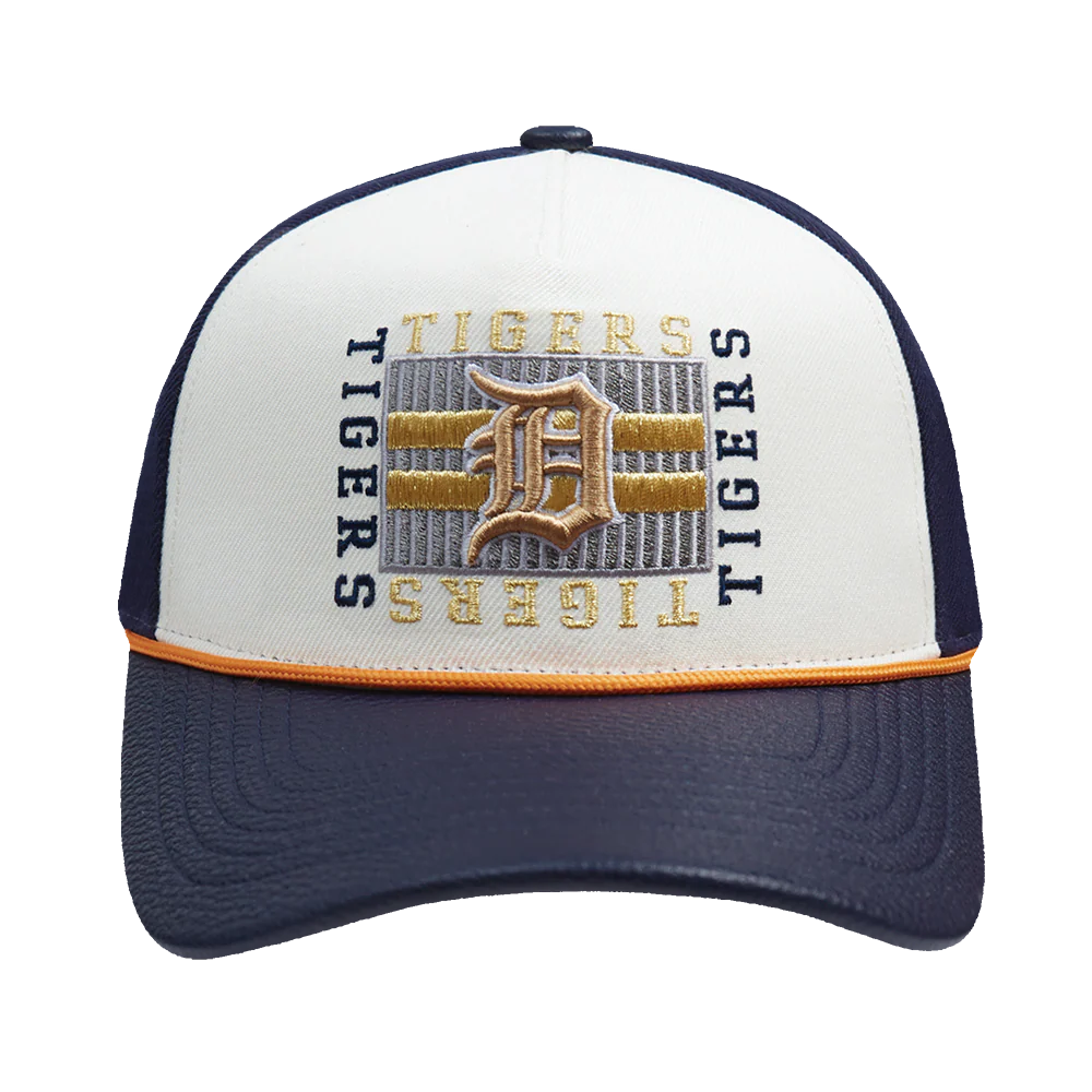 PRO STANDARD DETROIT TIGERS STACKED STRIPE PINCH FRONT STRAPBACK - Image 6