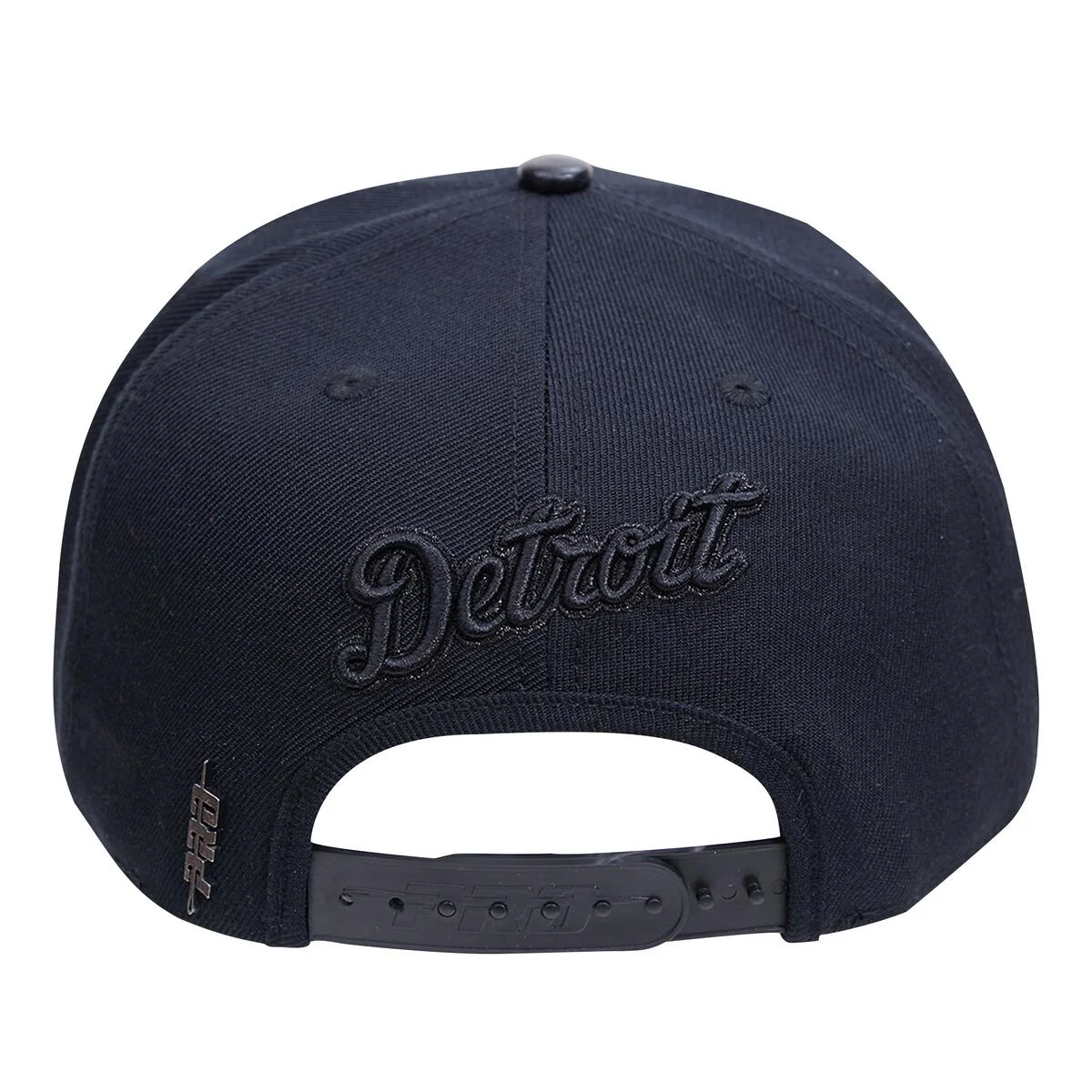 Pro Standard - Detroit Tigers Logo Snapback Hat - Triple Black - Image 4