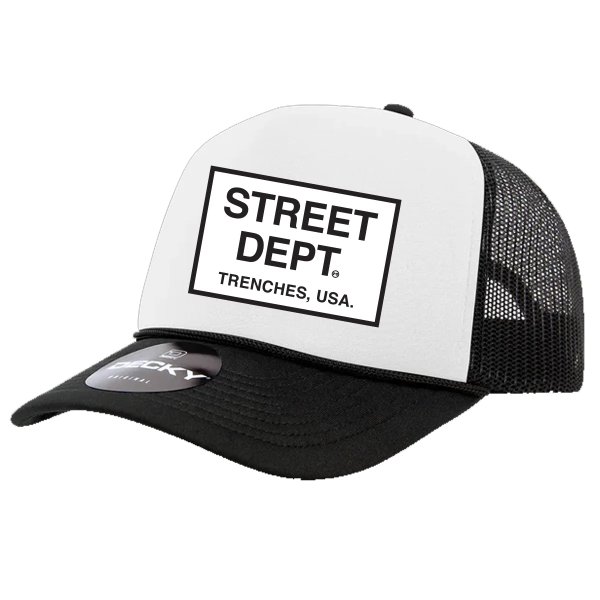 STREET DEPT - Trucker Hat (STDPT200)-White/Black