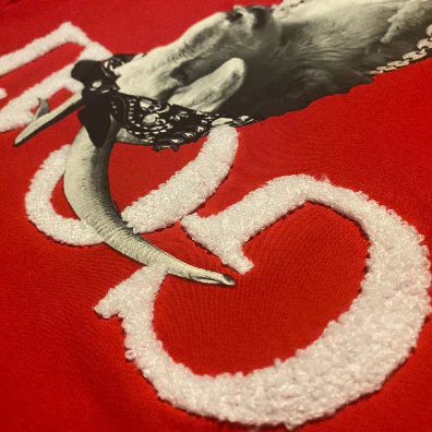 Streetz Iz Watchin CROP GOAT HOODIE BLK/RED - Image 3